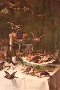 A tempting banquet by Johannes Frederik Hulk