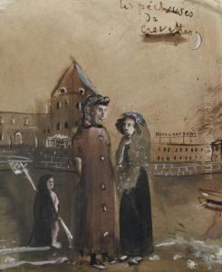 Les Pecheuses A La Crevette by Christian Berard