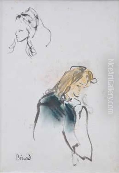 Deux Etudes De Portrait De Femme - view 1