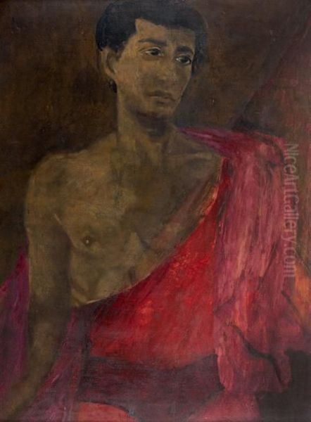 Homme Au Drape Rouge - view 1