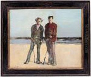 Double Autoportrait Sur La Plage by Christian Berard