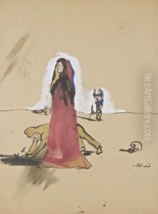 Scene Avec Personnages by Christian Berard