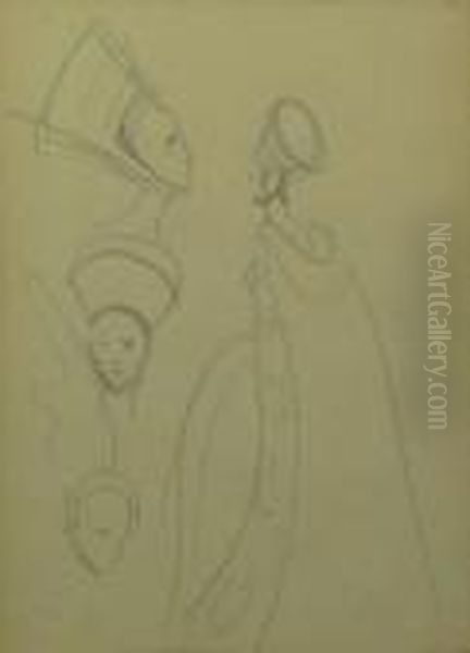 Projet De Costumes Pour Le Theatre - view 1