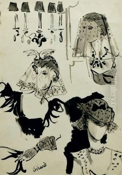 Etudes De Jeunes Femmes Avec Des Chapeaux - view 1