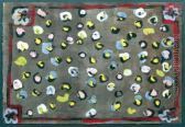 Gouache Polychrome Sur Papier
Representant Un Projet De Tapis, Jonchee De Roses Stylisees, Fond Mauve,
Bordure Rouge, Rehauts Noirs. Signature Manuscrite "berard" Au Dos.
21,5 X 30 Cm - view 1