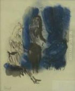 Autour De Colette, Le Fauteuil Bleu, Circa 1950 by Christian Berard