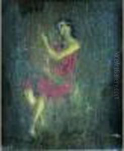 Sans Titre (girl In Red Dress) by Christian Berard