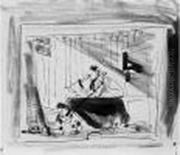 Femme Enchainee Sous Une Table - view 1