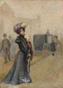 La Sortie Du Grand Palais by Jean-Georges Beraud