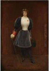L'escrimeuse by Jean-Georges Beraud