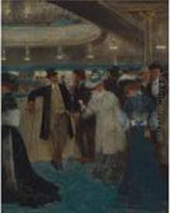 Le Promenoir Aux Folies-bergere by Jean-Georges Beraud