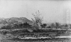 Three Views, No. 3: Mount Carmel, near New Haven, Connecticut by John William Hill