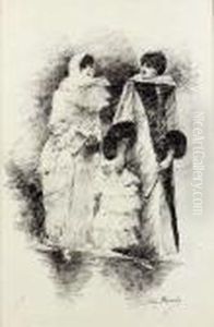 Deux Elegantes - Sortie De Bal by Jean-Georges Beraud