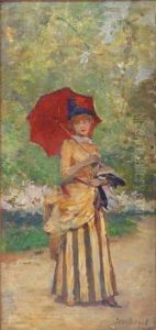 Femme A L'ombrelle by Jean-Georges Beraud