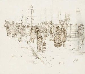 Le Dimanche Pres De Saint-philippe-du-roule by Jean-Georges Beraud