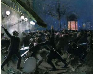 L'emeute by Jean-Georges Beraud