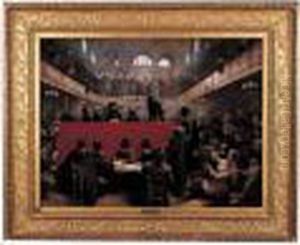 Reunion Publique A La Salle Graffard by Jean-Georges Beraud