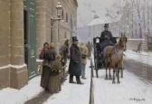 La Sortie Du Bourgeois by Jean-Georges Beraud