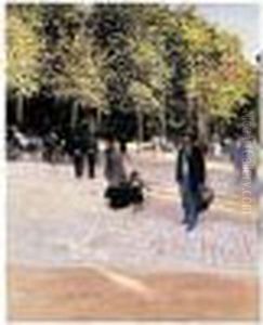 Devant Le Parc Monceau by Jean-Georges Beraud