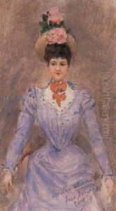 Signed, Dated And Inscribed A Madame William/jean Beraud/paris 98 (lower Right) by Jean-Georges Beraud
