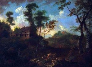 Wooded Landscape by Nicolaes Berchem