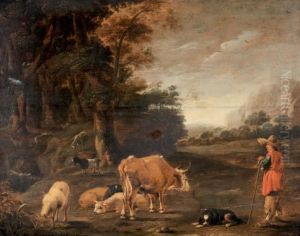 Berger Gardant Son Troupeau by Nicolaes Berchem