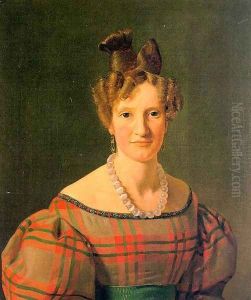 Portrait of Caroline Sophie Moller 1830 by Constantin Hansen