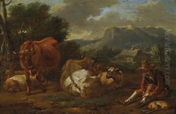 Shepherds In A Roman Landscape - view 1