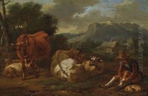 Shepherds In A Roman Landscape