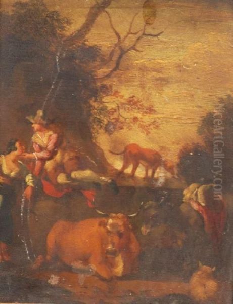 Animals Andpeasants In A Landscape - view 1