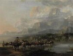 Circle Of Nicolaes Pietersz. Berchem by Nicolaes Berchem