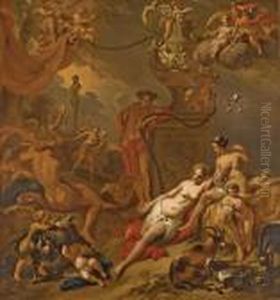 L'enfance De Jupiter by Nicolaes Berchem