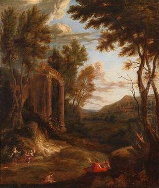 Sudliche Landschaft Mit Rastenden Personen - view 1