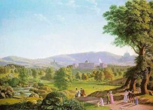 Schloss Wilhelmshöhe with the Habichtswald c. 1800 by Johann Erdmann Hummel
