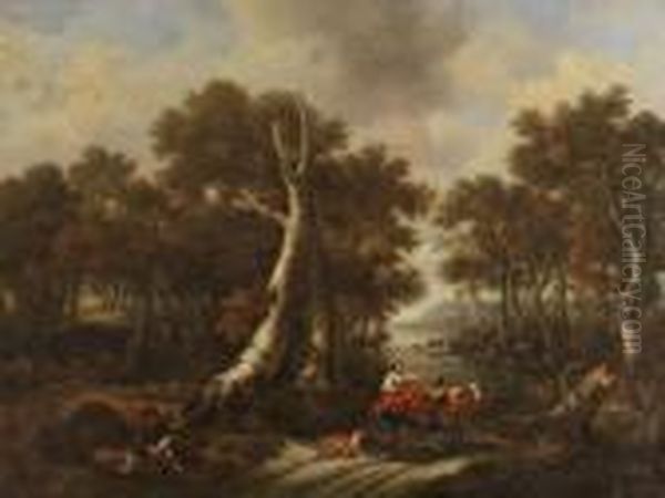 Bergers Sur Un Chemin Apres Le Gue - view 1