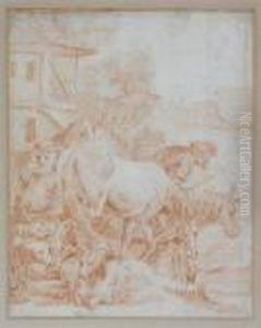 Figures With Farm Animals by Nicolaes Berchem