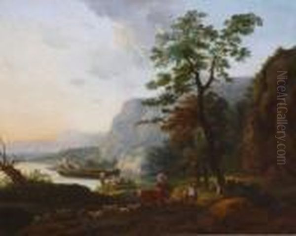 Paysages Aux Bergers Et Pecheurs Pres Des Cotes. - view 1