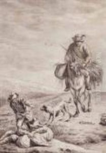 Szenen Mit Reiter Und Ruhendem by Nicolaes Berchem