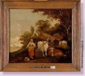 Vachers Et Leur Troupeau by Nicolaes Berchem