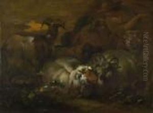 Hirte Mit Schafherde by Nicolaes Berchem