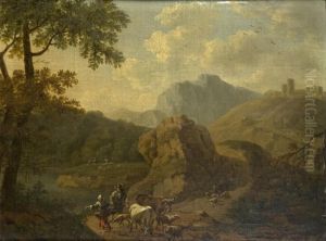 Italianisierende Landschaft Mit Hirten Und Herde
