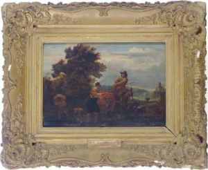 A Shepherd And Shepherdess In A Pastoral Landscape A Shepherd And Shepherdess In A Pastoral Landscape