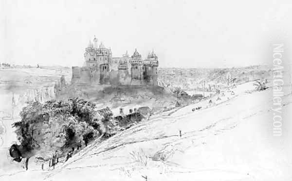 View of the Chateau de Pierrefonds near Compiegne - view 1