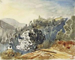A view of Rocco Bruna, Italy by Paul Huet
