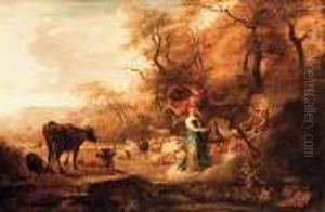 Mercury And Juno by Nicolaes Berchem