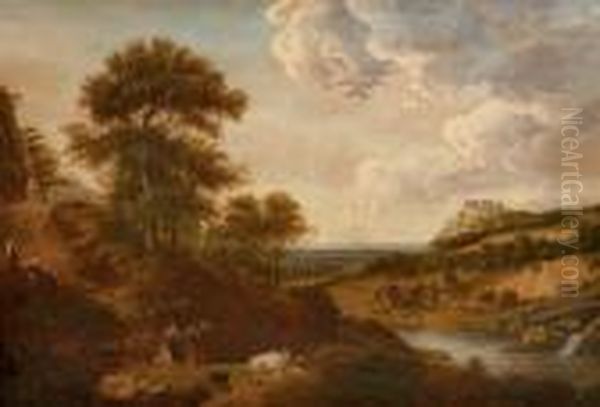 A Wooded Landscape With Bentheim Castle In The Distance - view 1