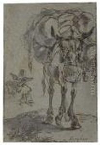 A Traveler With A Mule Loaded With Cargo by Nicolaes Berchem