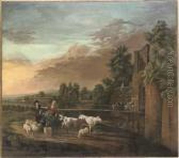 A River Landscape With A Shepherd And Shepherdess - view 1