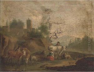 A Landscape With A Milkmaid A Landscape With A Milkmaid