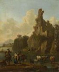 Sudliche Ruinenlandschaft by Nicolaes Berchem